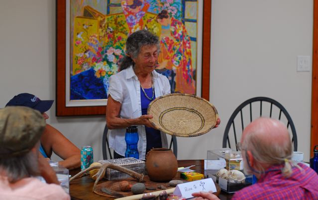 Laurel illustrates a theme using a basket