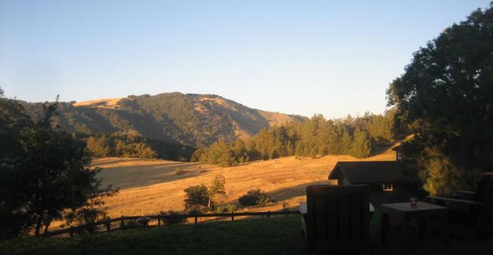 View of Volcan at sunset from Montbleau Fab Feast